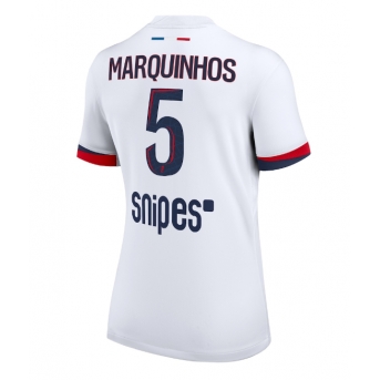 Billige Fotballdrakt Paris Saint-Germain Marquinhos #5 Replika Bortedrakt Dame 2025-26 Kortermet